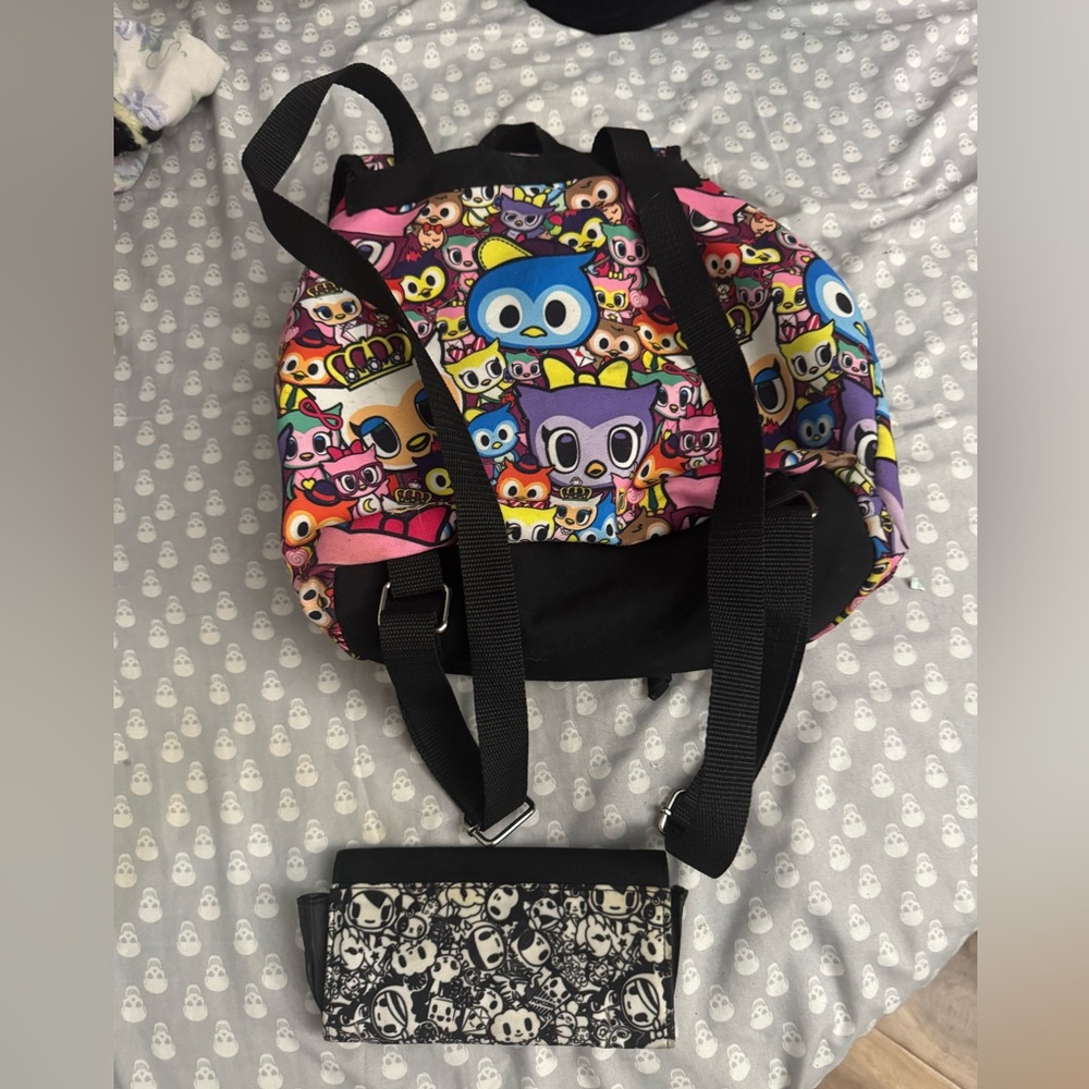 tokidoki Colorful Character Backpack and Wallet Set - Picture 2 of 6